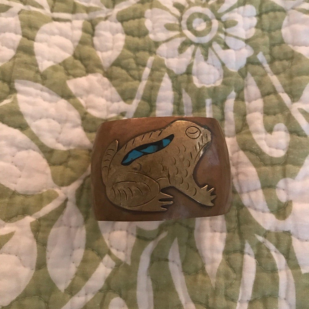 Copper and Turquoise Bracelet Cuff