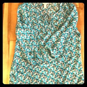 Banana Republic giraffe print blouse