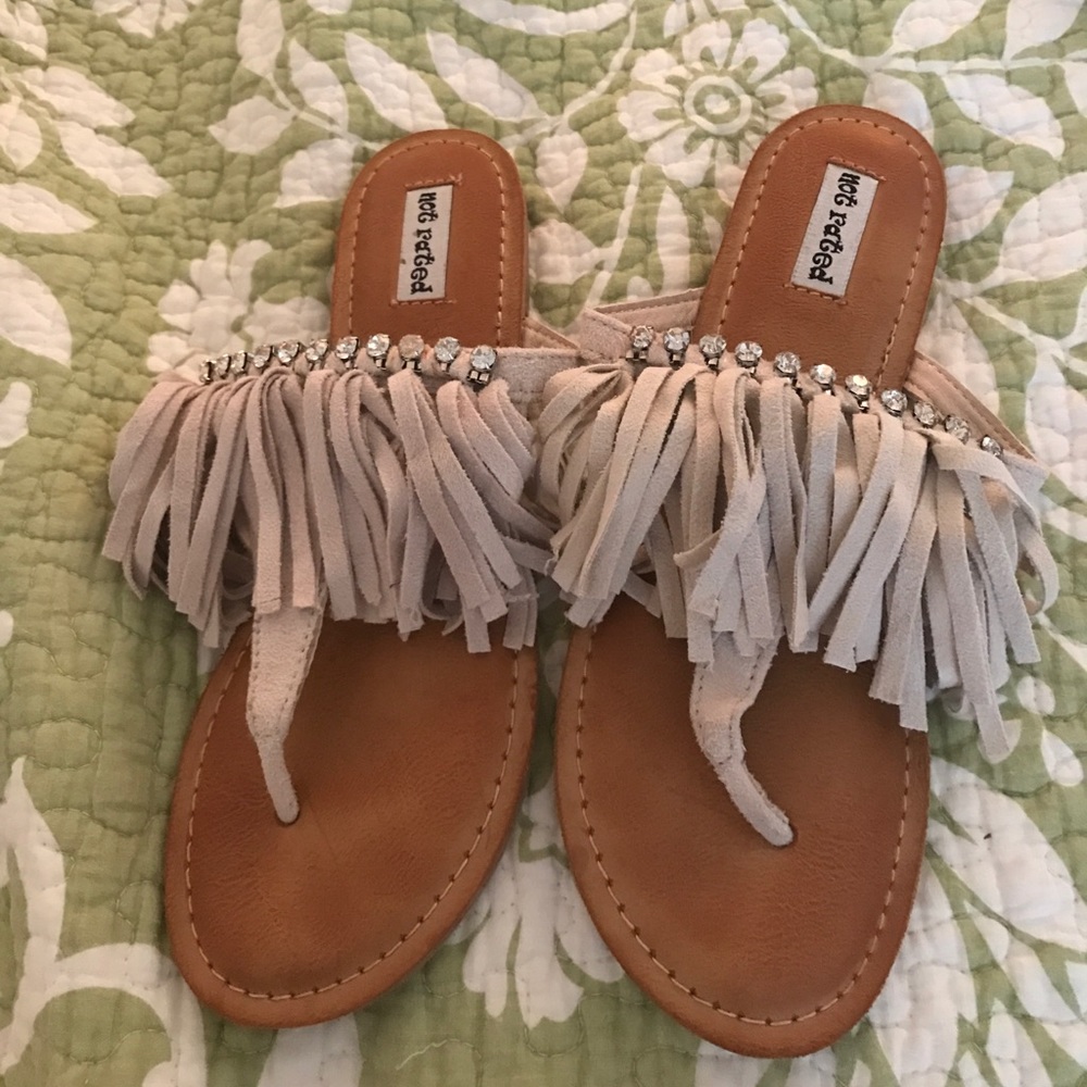 Fringe and Rhinestone Flops