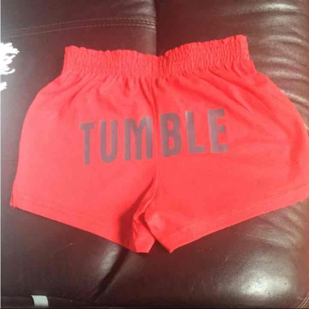 Cheer tumble shorts red with charcoal grey