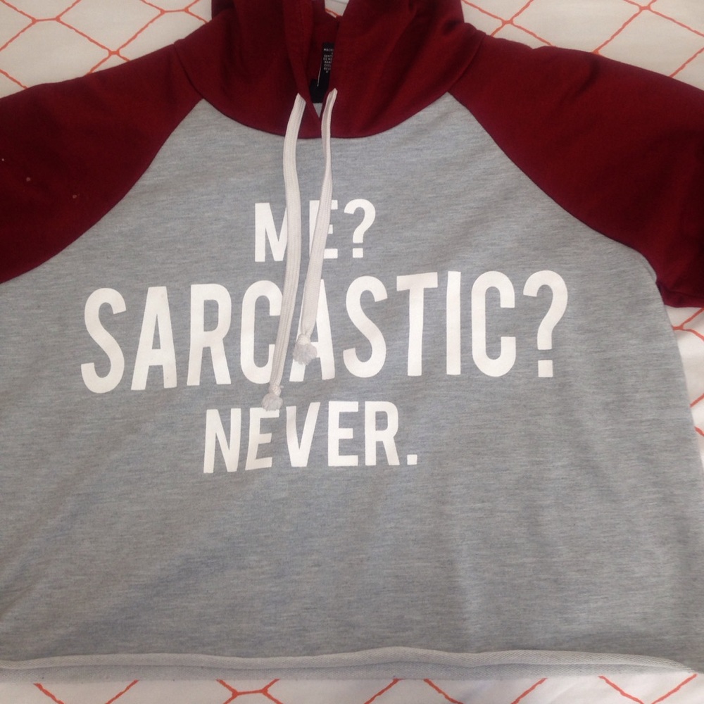 Me sarcastic never crop top t- shirt