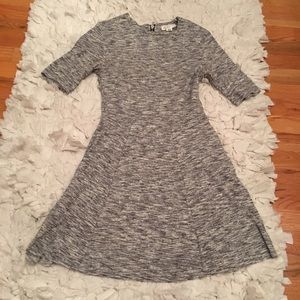 Comfortable gray sweater dress