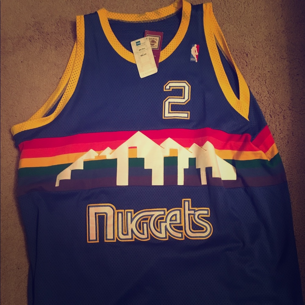 Authentic Mitchell & Ness Alex English jersey.
