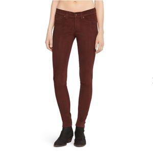 Rag & Bone skinny suede pants