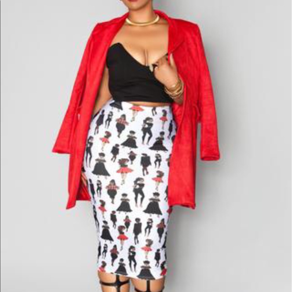Rue 107 Carey Skirt-Black Girl Magic size 3X