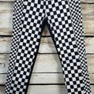 Royal Bones black & white checkered skinny jeans