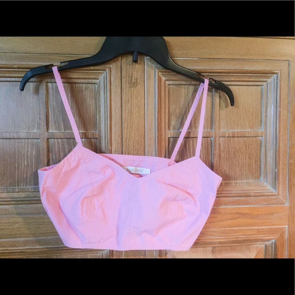 Flirty Pink bandeau crop top