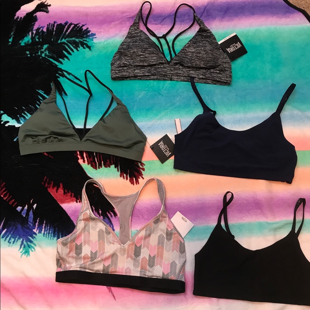 New Victoria's Secret sport bras and bralettes.