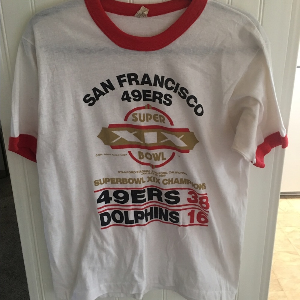 Vintage 49er tshirt ringer 1984