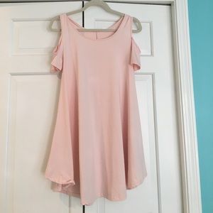 Pink off the shoulder dress