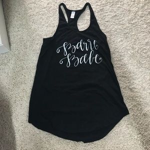 Barre Babe cotton tank M