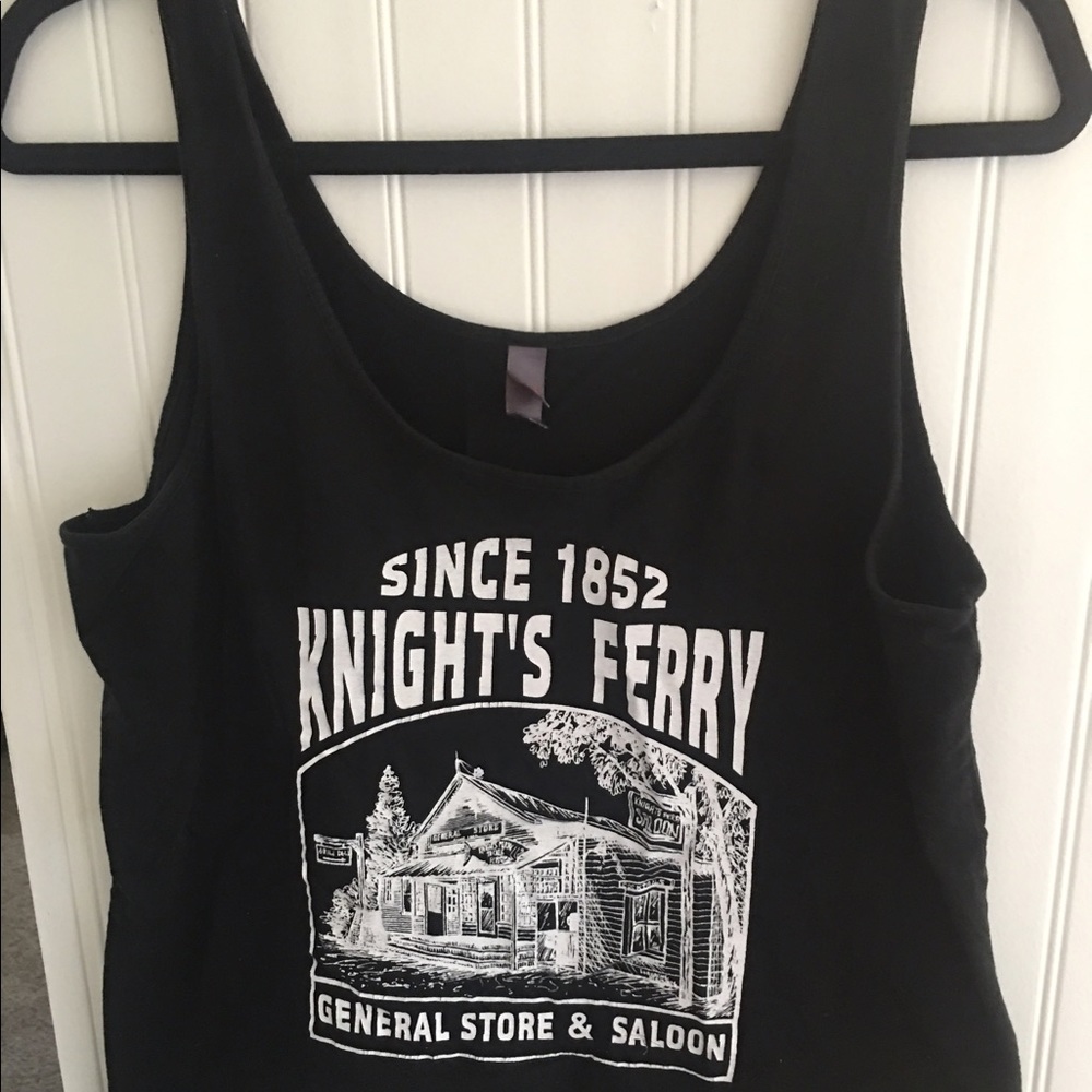 Knights ferry black crop top tank