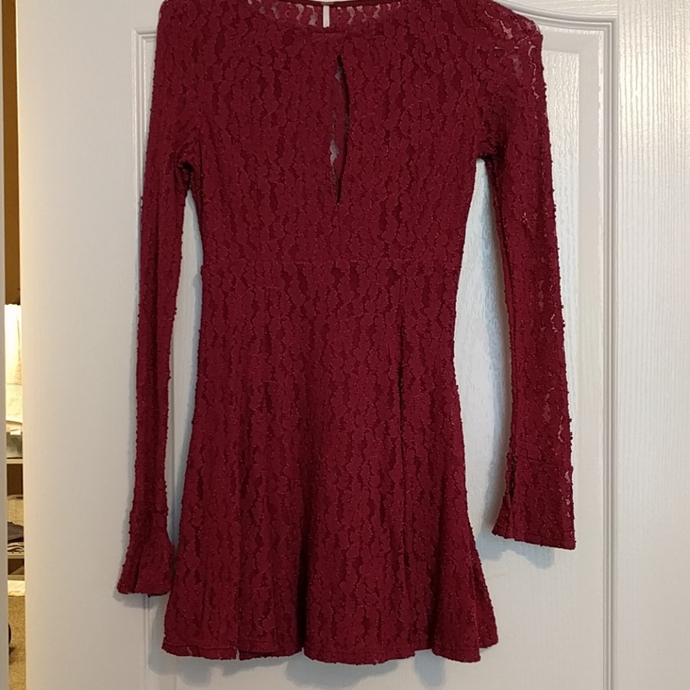 Free People Burgundy Dress