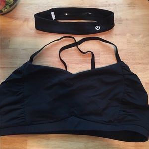 Lululemon athletic top and head band
