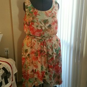 Fkoral Roz & Ali Lined Floaty High-Low Dress