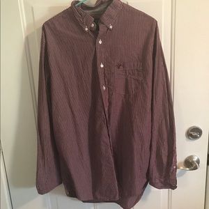 American Eagle maroon button-down
