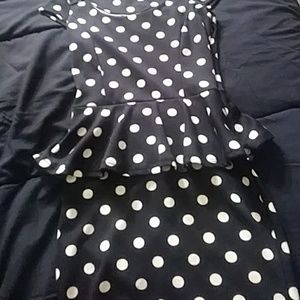 Black And White Polka Dot Dress