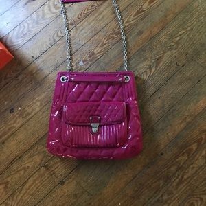 Hot pink coach tote bag