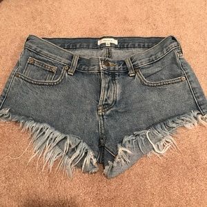 Grungy jean shorts
