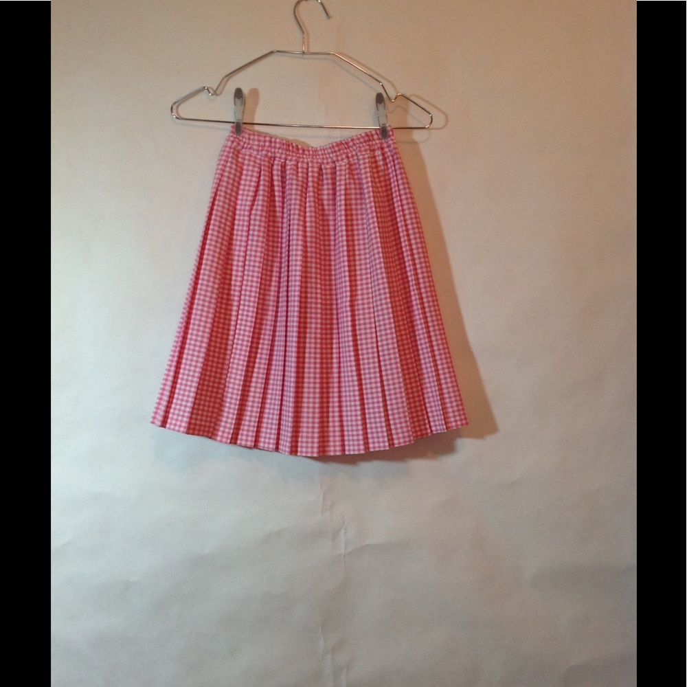 Pink Gingham Skirt size 12 Made in France