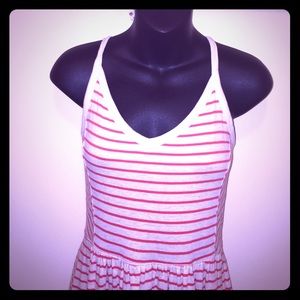 BURNT ORANGE AND CREME-Esqué COLORED DRESS