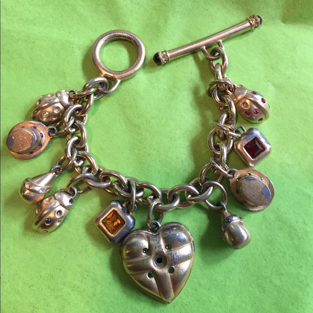 SOLD Vintage Roxanne Assoulin Gold Charm Bracelet