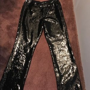 Sequined slacks