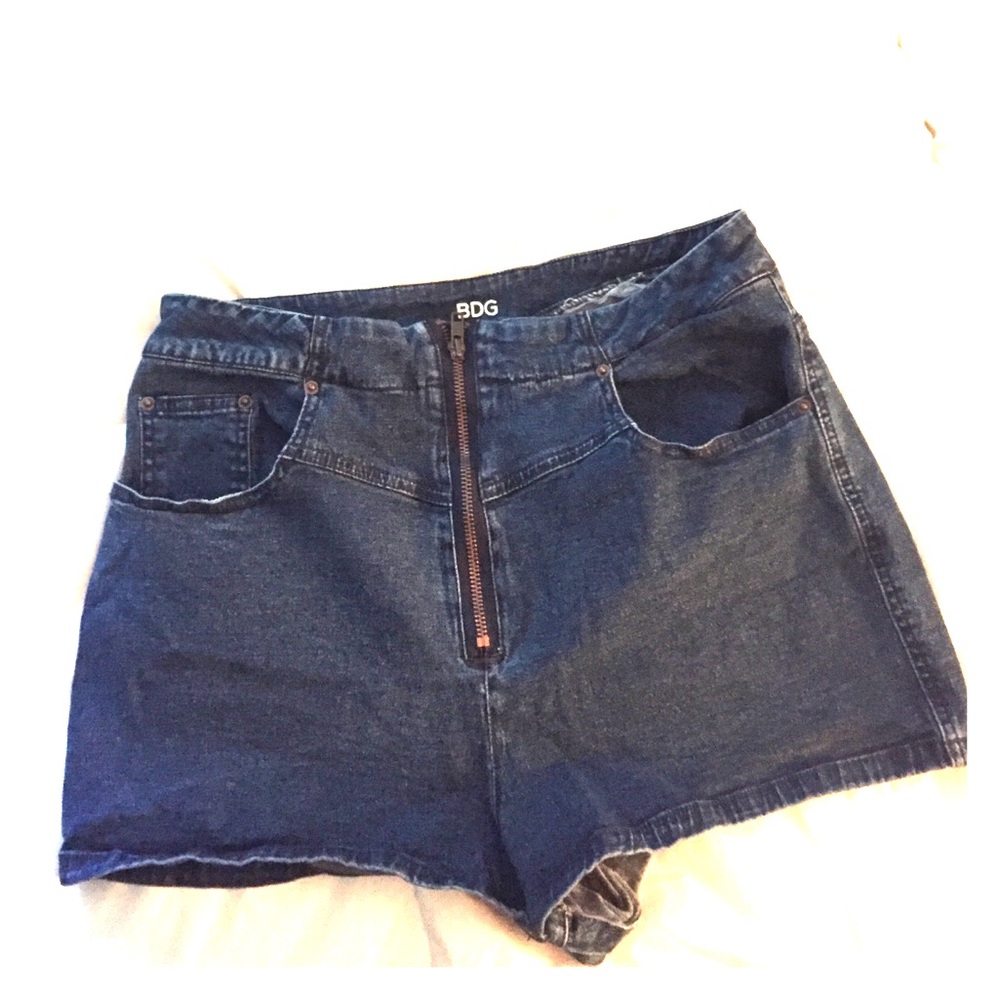 High rise jean shorts