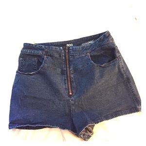 High rise jean shorts
