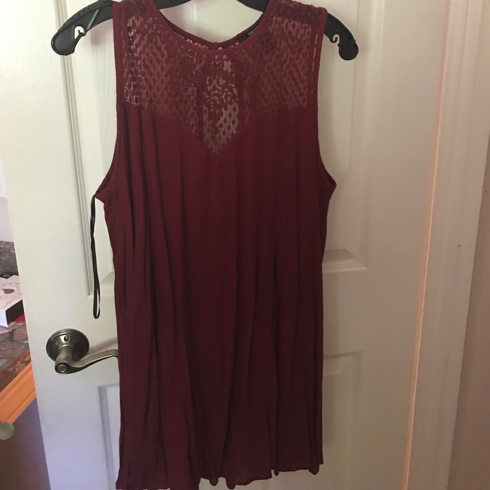 cute red flowy dress