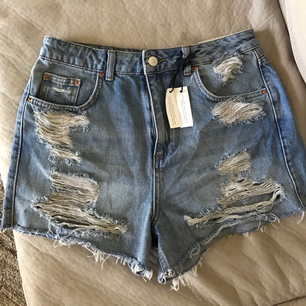 Top Shop Authentic High Waisted shorts.