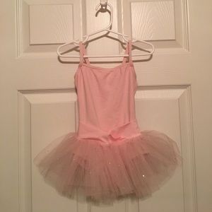 Capezio Ballet Dress-pink leotard w/attached skirt