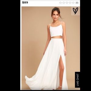 Lulu's White Two Piece Maxi