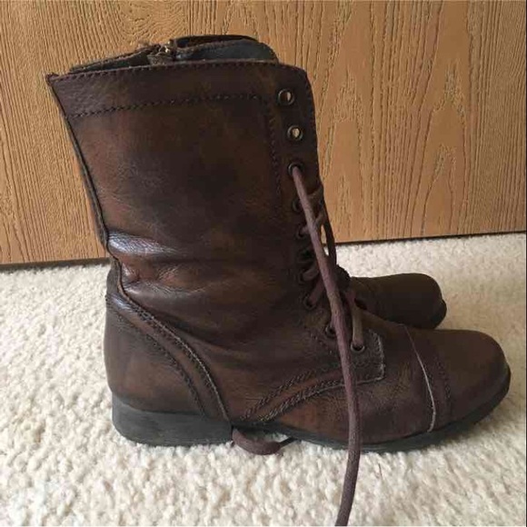 ❌SOLD Steve Madden brown combat boots - Picture 2 of 8