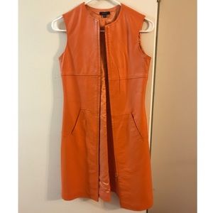 Orange leather jacket lightly used