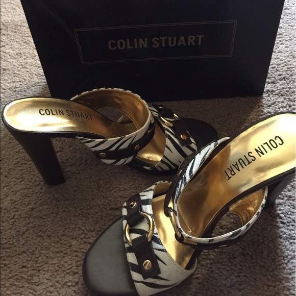 Zebra print heeled sandals - Picture 2 of 4