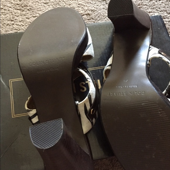 Zebra print heeled sandals - Picture 3 of 4