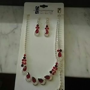 Stunning christina collection ruby jewelry set.