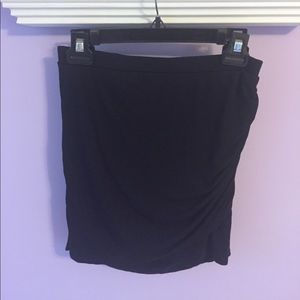 Black Wrap Mini Skirt