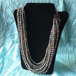 Lia Sophia multi strand hematite necklace