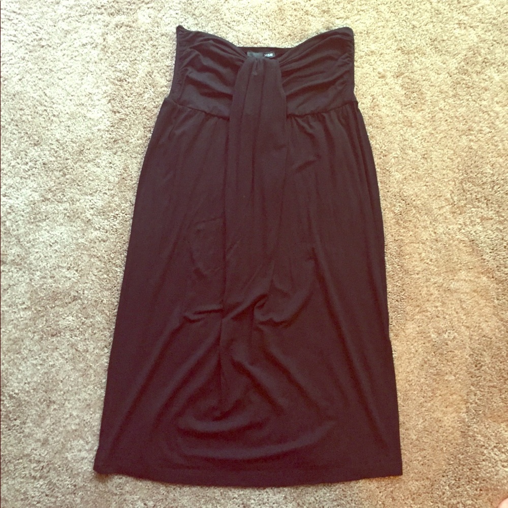 H&M black strapless dress
