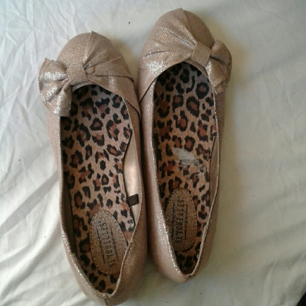 Gold Glittery Flats *like new