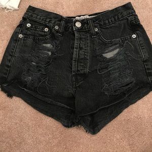 Grungy jean shorts