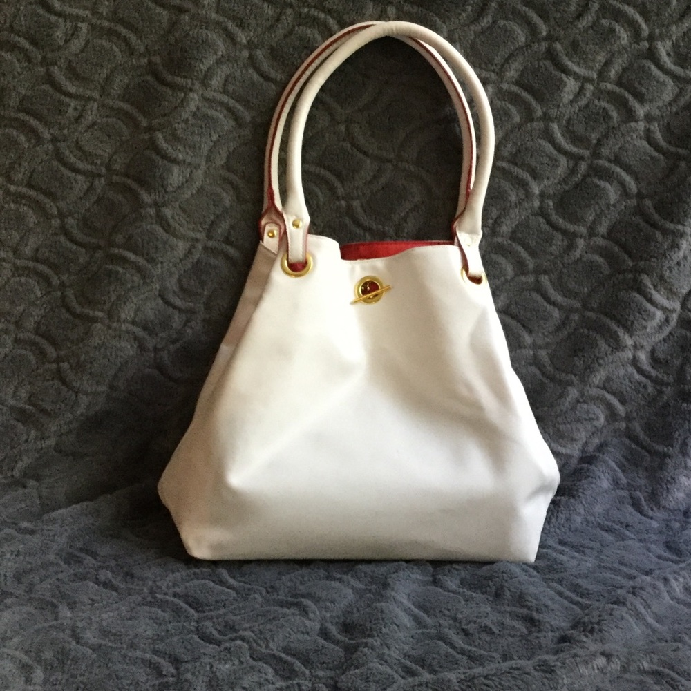Closing Closet Sale! Clarins white purse