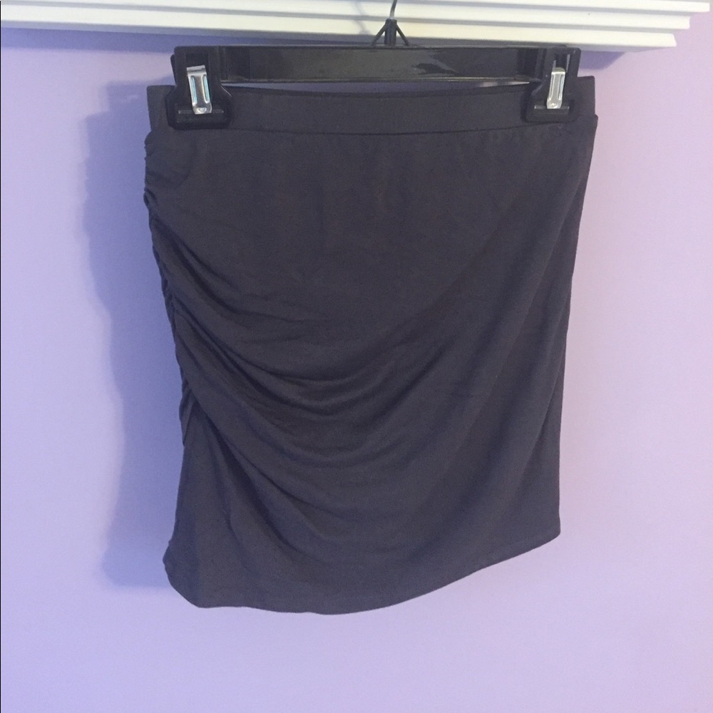 Dark Gray Wrap Mini Skirt
