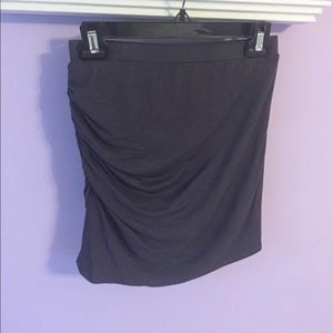 Dark Gray Wrap Mini Skirt