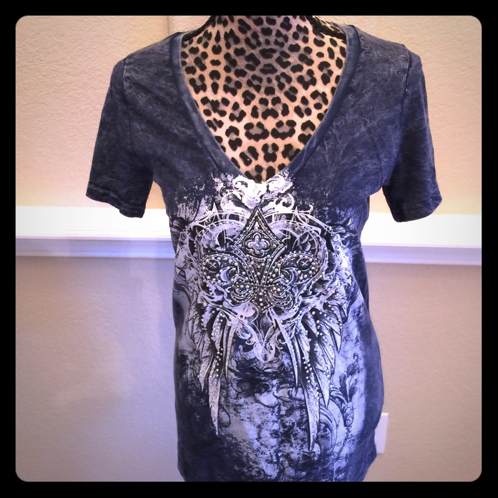 Yujin denim blue sparkle t-shirt
