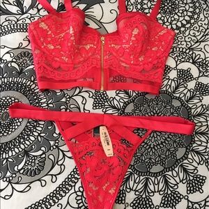 Victoria's Secret Dream Angels Red Bra & Panty Set