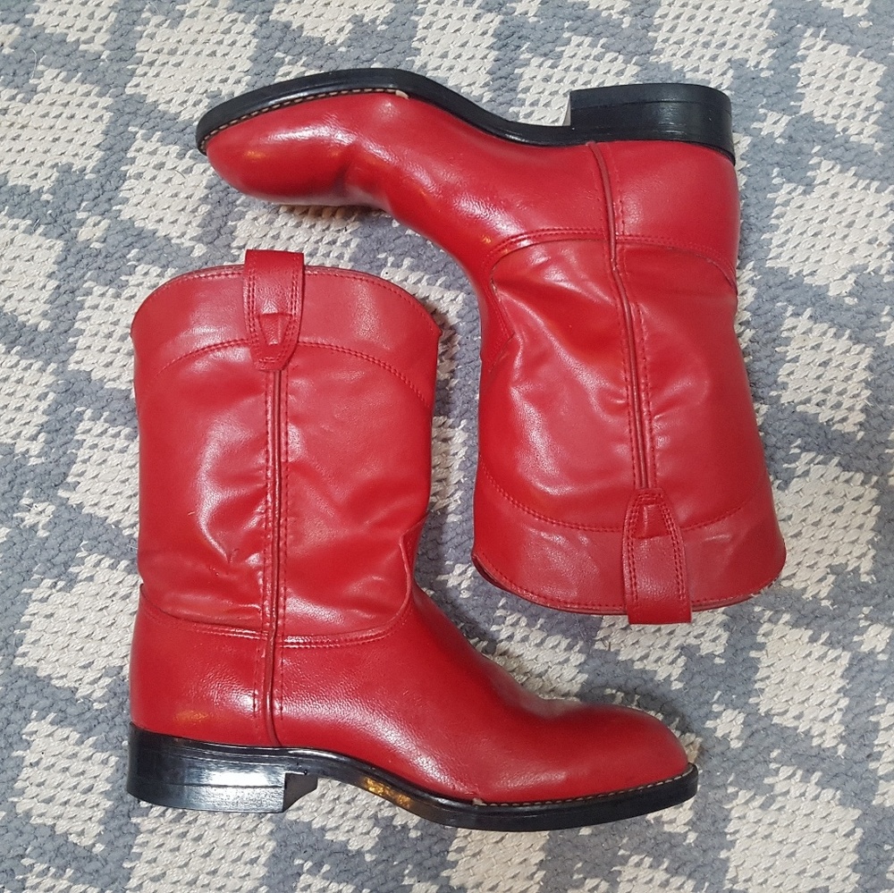 Red BRONCO Cowboy Boots