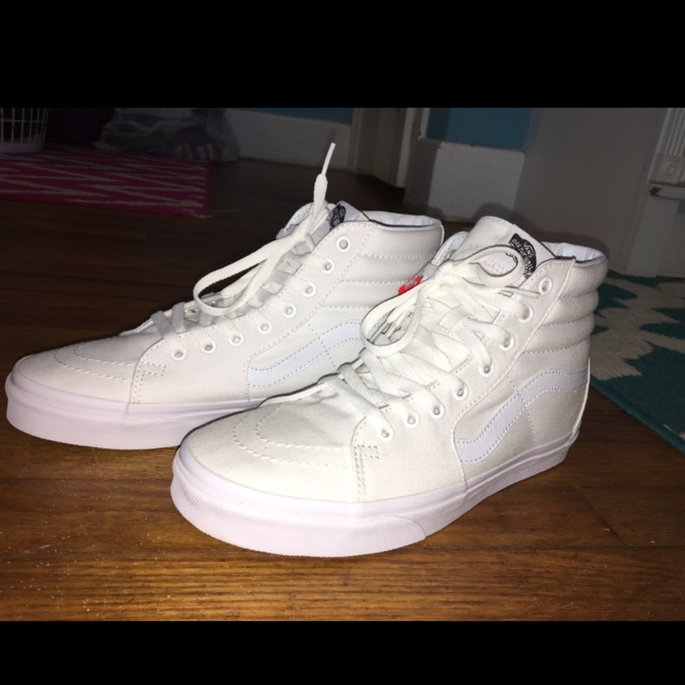 White Sk8 High Vans